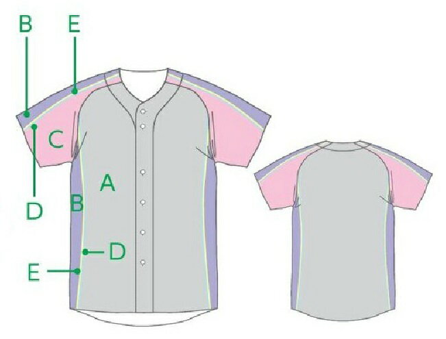 ZETTゼット≪F.D.P+≫フルオープンスタイル「昇華プリントベースボールシャツ」BUSFDP4 2