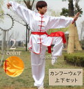 カンフーウェア上下セット 太極拳ウェア武術服メンズ レディース男女兼用キッズ太極拳服 子供カンフー服 長袖 セットアップ 練習服 朝練 武術服 演武用表演服 団...