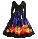レトロワンピース ハロウィン フレアワンピース コスプレ長袖パーティードレス 社交ダンスウェア大きい裾ロング丈フランス風レディースダンス衣装ドレスAライン舞台演...