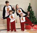 クリスマス衣装パジャマ親子ペアルック ルームウェア セットアップ親子お揃い ペアパジャマ ブラック メンズ レディース 上下セット家族部屋着チェック赤ちゃん ベ...