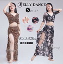 ベリーダンス衣装 セットアップ2点セット ベリーダンスセット衣装ダンスウェア BELLY DANCE 社交ダンス衣装 上下セット総柄ステージ衣装レッスンウエア練...
