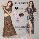 ベリーダンスセット衣装ベリーダンス衣装 セットアップ2点セット ステージ衣装レッスンウエア半袖ダンスウェア BELLY DANCE 社交ダンス衣装 上下セット総...
