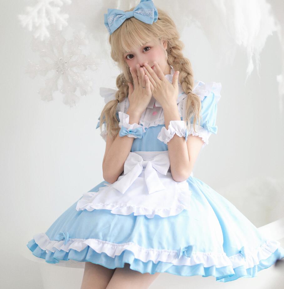 メイド服 ハロウィン コスプレ コスチューム メイド衣装 コスプレ衣装 かわいい 大きいサイズ ロリータワンピース 可愛い 配色 袖取り外し可能 メイドcosplay ハロウィン衣装 ウェイトレスコスプレ メイド喫茶 萌え 舞台衣装 イベント 学園祭 キャラクター 仮装 変装