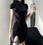 レディースチャイナドレス セクシー ミニ丈 チャイナ服 中華服 中華民国風 パーティー ダンス衣装 ステージ衣装 舞台 コスプレ衣装 コスチューム 大人 仮装 日常改良 イベント ハロウィン パーティードレス ワンピース S M L XL ブラック 黒 2,280円