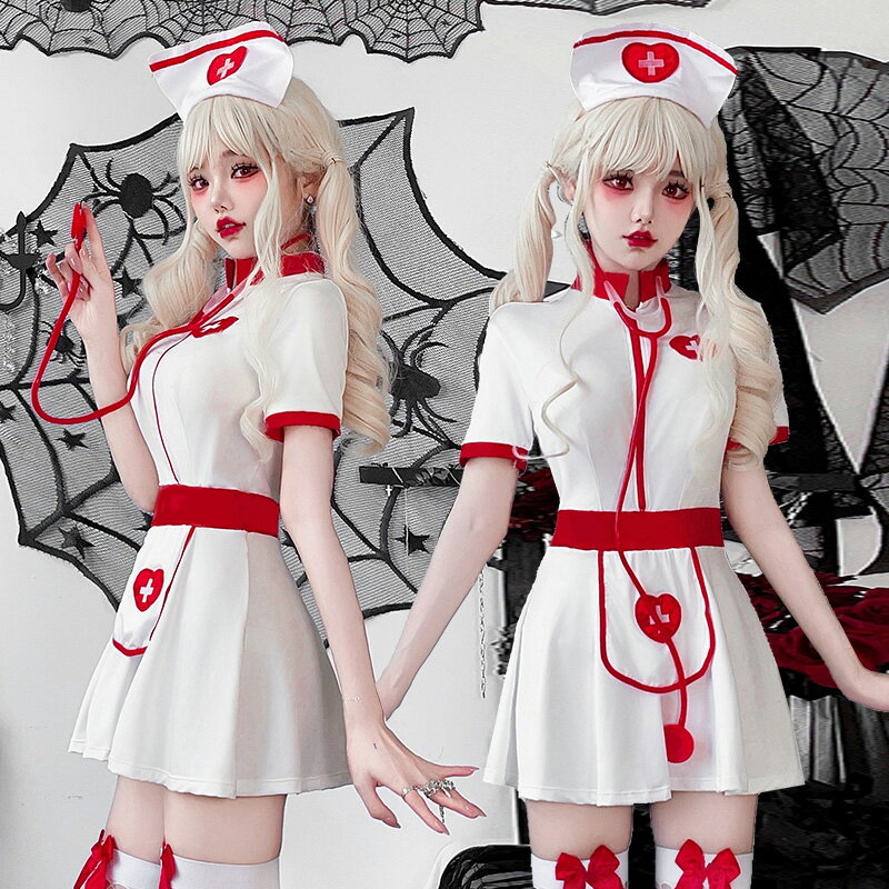 ハロウィン コスプレ ナース 看護婦 女医 医者 コスプレ衣装 ナース服 コスチューム 制服 ゾンビ 可愛..