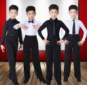 キッズ 男の子 ラテンダンスウエア 長袖シャツ シャツレオタード 長ズボン 上下セット 舞台ステージ演出服 イベント ジュニア 社交ダンス衣装 ヨガ ベリー ラテン ダンス 練習着 学園際 子供ラテンダンス衣装 表演服 団体服 110 120 130 140 150 160 170 180