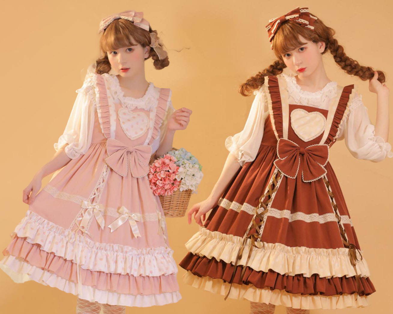 ロリータ服 単品・2点セット Jskワンピース シャツ コスプレ 可愛い女の子 レディース キャミソールワンピース ハロウィン衣装 お姫様ドレス コスチューム衣装 高校生 舞台 日常 写真 花嫁 洋服 膝丈 Lolita ロリータファッション 森ガールお嬢様 姫系 少女ワンピ 蝶結び付き