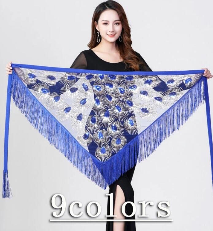 ヒップスカーフ ベリーダンス ボトムス スパンコール フリンジ ダンススカート タッセル ステージ衣装 ..