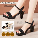 レディース ストラップサンダル ハイヒール シンプル ベルト ラウンドトゥ チャンキーヒール ヒール 8cm 10cm 13cm 立ち仕事 コスプレ ブラック 美脚 大きいサイズ スリッポン 社交ダンス モダンダンス ビジネス 通勤 結婚式 チャイナドレス用 舞台演出靴 21.0cm-26.5cm