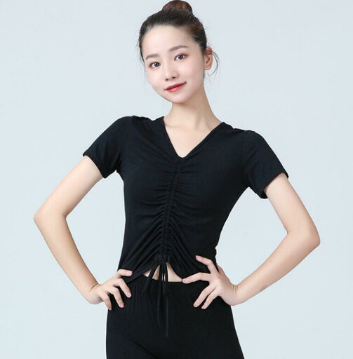 練習服ダンスウェア ラテンダンス トップス ドローコード レディース社交ダンスウェアTシャツ半袖トップス古典ダンスウェア上着モダンダンス トレーニング服ジムウェア ブラウス ヨガウェア レッスン着 練習着ヨガ服 演出服 団体服 新体操ウェア バレエダンス衣装モーダル 練習服ダンスウェア ラテンダンス トップス ドローコード レディース社交ダンスウェアTシャツ半袖トップス古典ダンスウェア上着モダンダンス トレーニング服ジムウェア ブラウス ヨガウェア レッスン着 練習着ヨガ服 演出服 団体服 新体操ウェア バレエダンス衣装モーダル