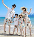 親子ペア セットアップ親子お揃い上下セット親子コーデ半袖Tシャツ ノースリーブワンピース親子ペアルック親子服メンズ レディース海辺ママ パパ子供カップル夏休みガールズ男の子キッズ女の子ドレス花柄Tシャツ夏ビーチ沖縄旅行リゾート結婚式 父の日ハワイ 子供服ギフト