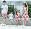 アロハシャツ親子コーデ親子ペアルック 2点セットTシャツ半袖キャミワンピース家族お揃い親子服海辺ママ パパ 子供カップル服メンズ レディース子供服シャツ男の子キッズ女の子ドレス夏ビーチ旅行リゾートハワイ沖縄旅行レトロ風 結婚式 夏休み父の日キャミドレス上下セット