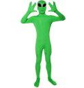 エイリアン コスプレ衣装キッズ Alien コスチューム ハロウィン衣装ボディースーツ全身タイツ子供 グリーン 大人用 宇宙人コスチューム 面白い コスチューム クリスマス仮装パーティー イベント かわいい仮装 撮影用Halloween変装 連体服おもしろ 遊戯会 Cosplay ジュニア
