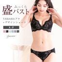  育乳ブラ ブラジャー セット ショーツ TAWAWAブラ 上下セット 盛り バストアップ ボリュームアップ 小胸 脇高 脇肉スッキリ 育乳 ブラ 谷間 グラモア glamore FT0167-SET 