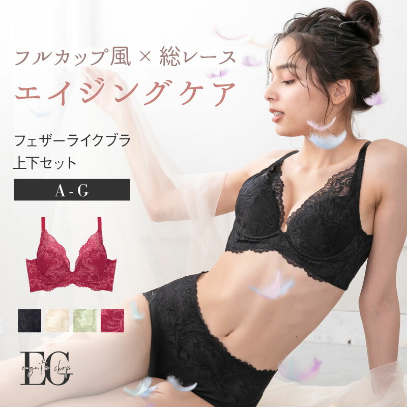 育乳ブラ ブラジャー 上下セット アンダー80 フルカップ風