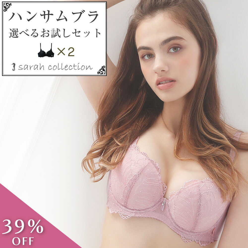 【39%OFF!! お試しセット】ブラジャー 2枚セット 育乳 ブラ ハンサムブラ バストアップ 脇高 補正 補整 下着 女性 レ…