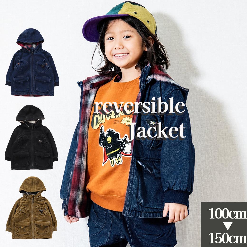 F.O.KIDS リバーシブルジャケット 子供服 コーデュロイ 男の子 女の子 キャンプ アウトドア こども かっこいい 110cm 120cm 100cm 130cm 140cm 150cm 160cm FO r401053