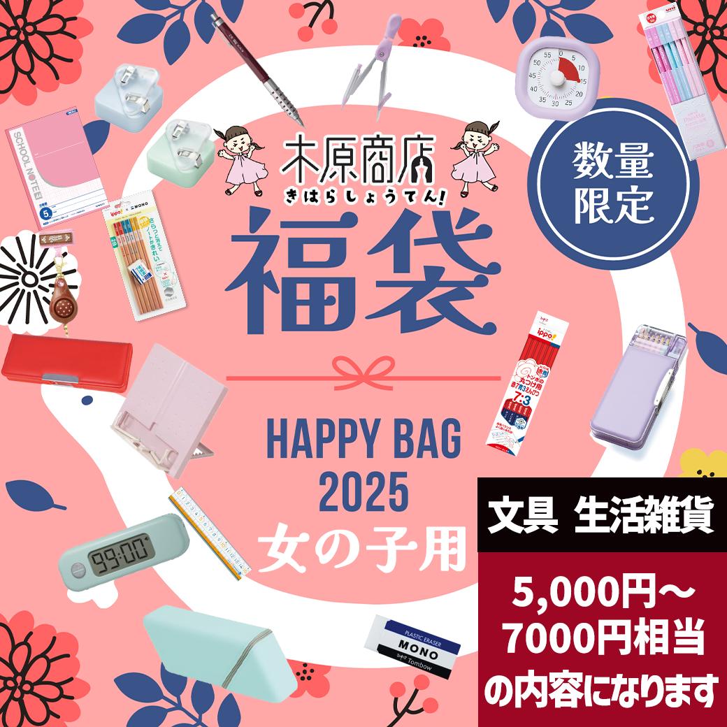 赤字覚悟!【女の子】文房具 福袋 キッズ 子供 2025 生活雑貨 文具 雑貨 日用品 便利 ふくぶくろ 木原商店 オリジナル福袋 5000円～7000円相当 女子