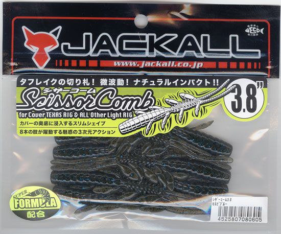 Jackall Scissor Comb 3.8 inch Ebimiso Red Flake