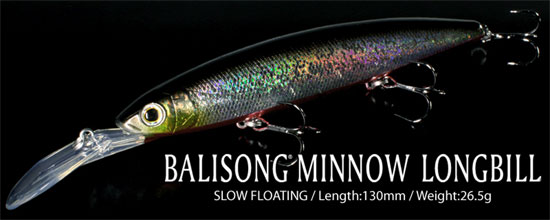 デプス(deps)　バリソンミノー・ロングビル　#34ワカサギグリッター　130SF　【釣具　釣り具】