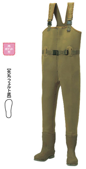阪神素地　CW-406 チェストハイウェーダー 先丸 26cm　【釣具　釣り具】