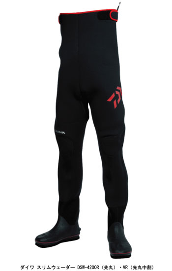 ダイワ(Daiwa)　スリムウェーダー DSW-4200R(先丸)　ブラック　LB（L）　/鮎釣り　スリムウェダー　3.5mm厚　　【釣具　釣り具】