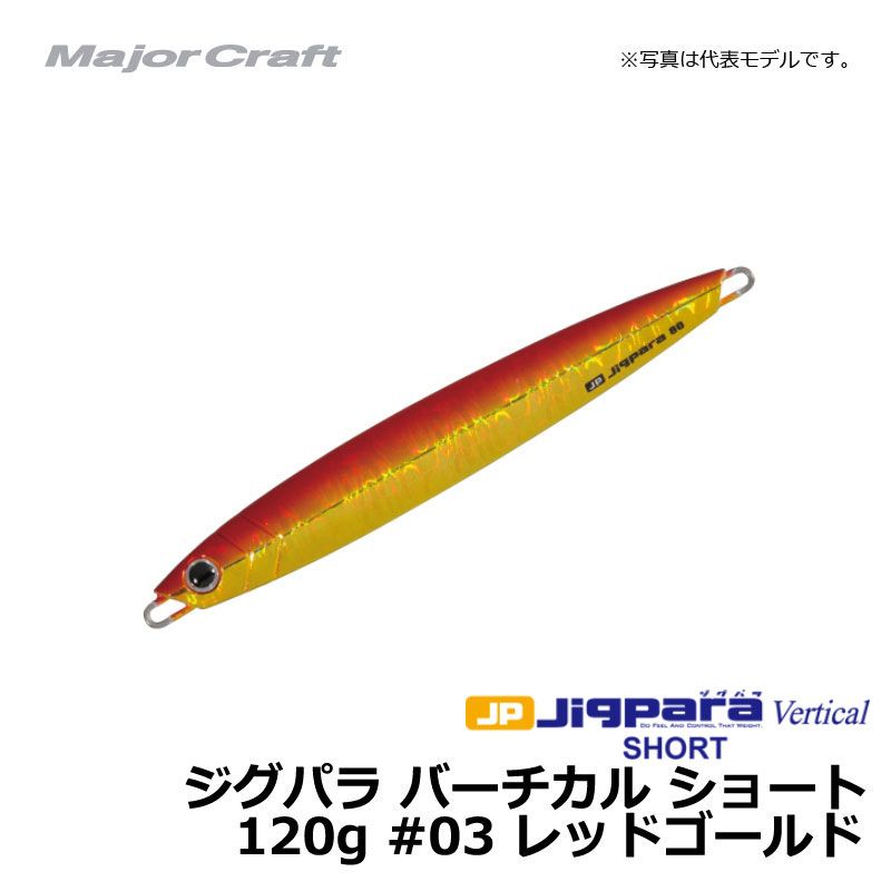 ジグパラ バーチカル ショート 120g レッドゴールド