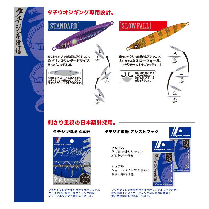 タチジギ道場 スローフォールタイプ 80g シルバー の商品画像2枚目