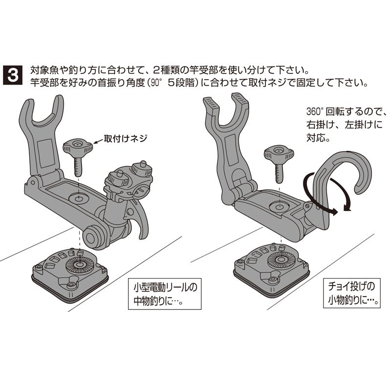 第一精工ラーク900竿受+ベース(台座)のセット