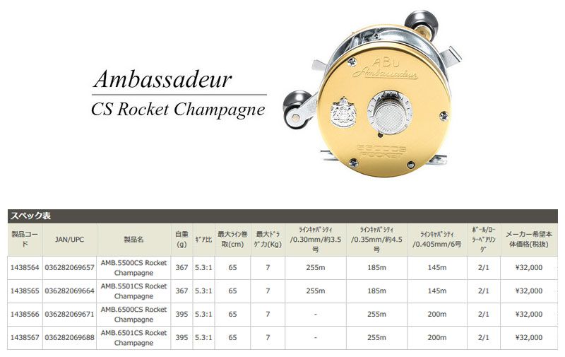 アンバサダーCS AMB.5500CS Rocket Champagne の商品画像3枚目