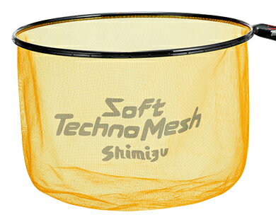 シミズ　鮎タモ テクノメッシュ ソフト カーボスター 39cm ゴールドBJ 鮎釣り　【釣具　釣り具】
