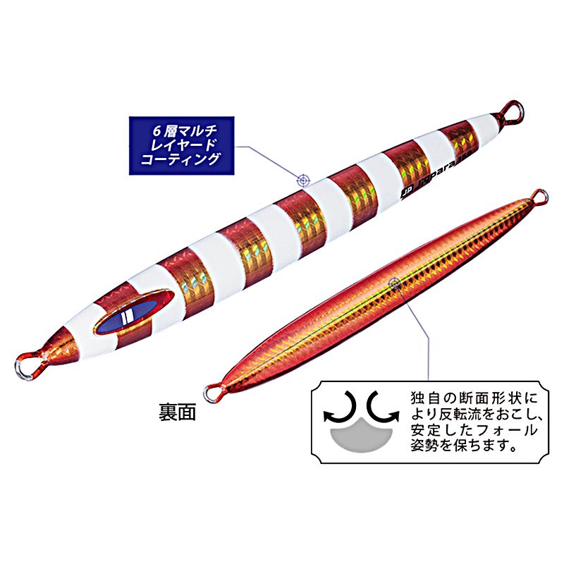 ジグパラ バーチカル ロングスロー 150g ゼブラグロー の商品画像2枚目