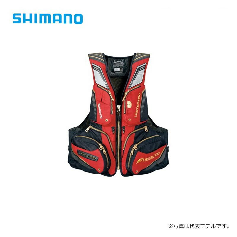 シマノ(Shimano)　VF-112R NEXUS・リフレクトフローティングベスト LIMITED PRO ブラッドレッド M / シマノ(Shimano)　フローティングベスト リミテッド ライフジャケット　【釣具　釣り具】