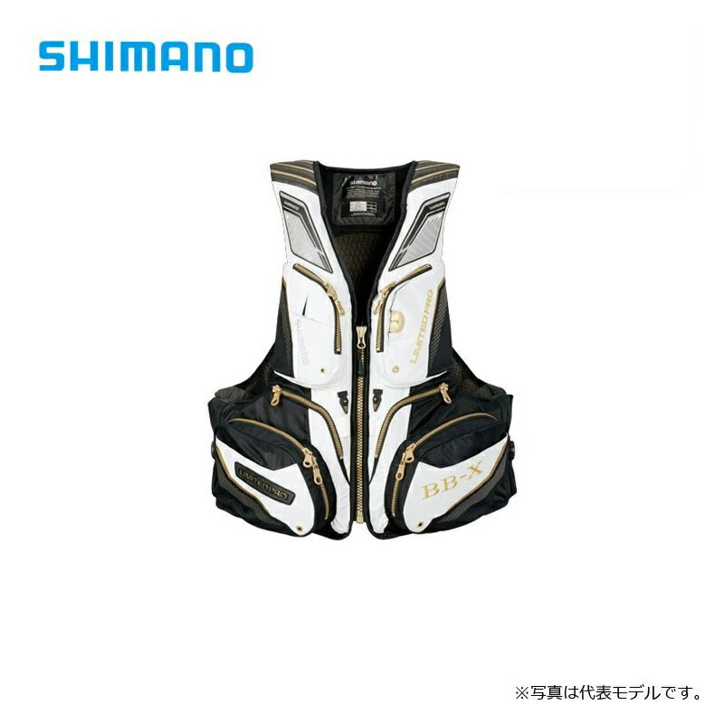 シマノ(Shimano)　VF-112R NEXUS・リフレクトフローティングベスト LIMITED PRO BB-Xホワイト XL / シマノ(Shimano)　フローティングベスト リミテッド ライフジャケット　【釣具　釣り具】