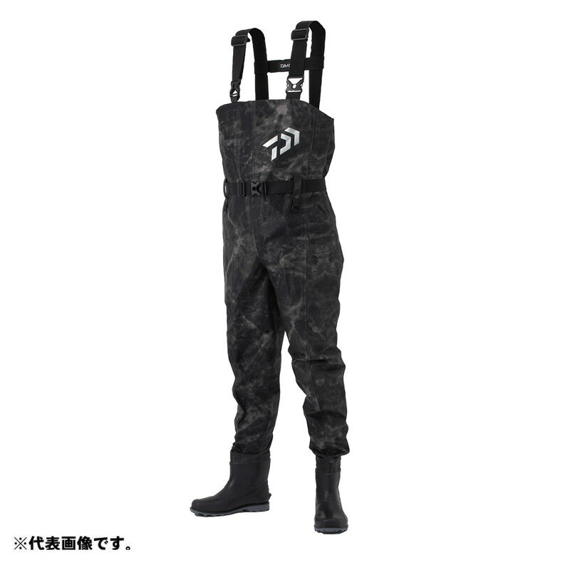 ダイワ(Daiwa)　FW-4300R-T タイトフィットフィッシングウェーダー クラックブラック LL / チェストハイ ラジアル 胴付長靴　【釣具　釣り具】