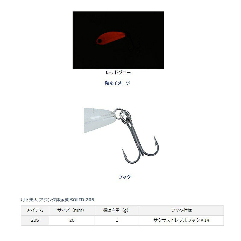 月下美人 アジング澪示威SOLID20S レッドグロー (2)