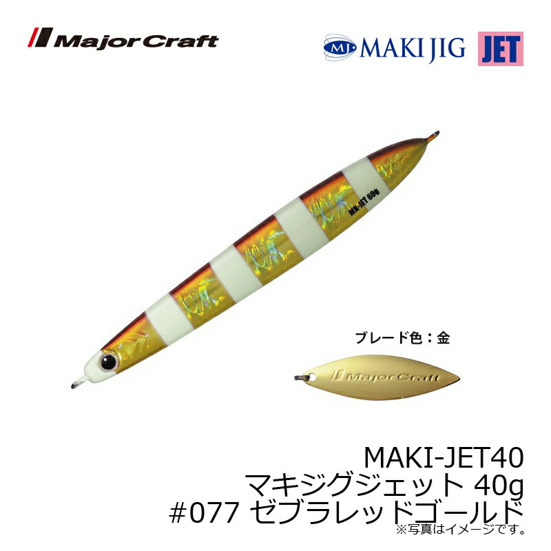 マキジグ ジェット 40g ゼブラレッドゴールド (3)
