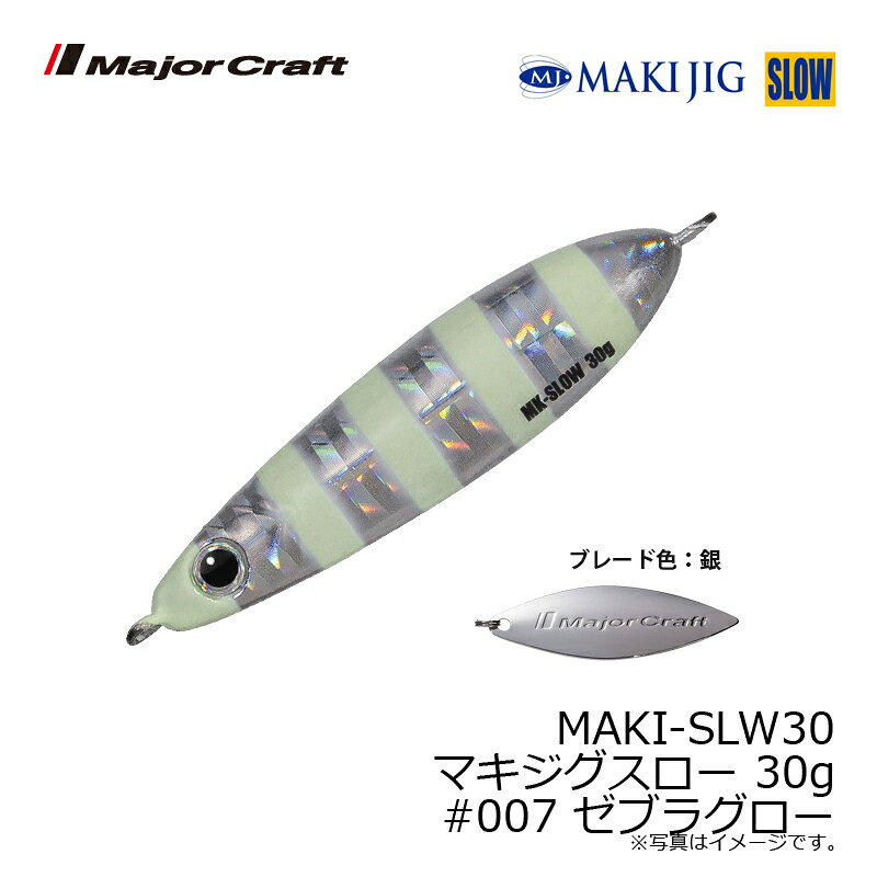マキジグ スロー 30g ゼブラグロー の商品画像3枚目