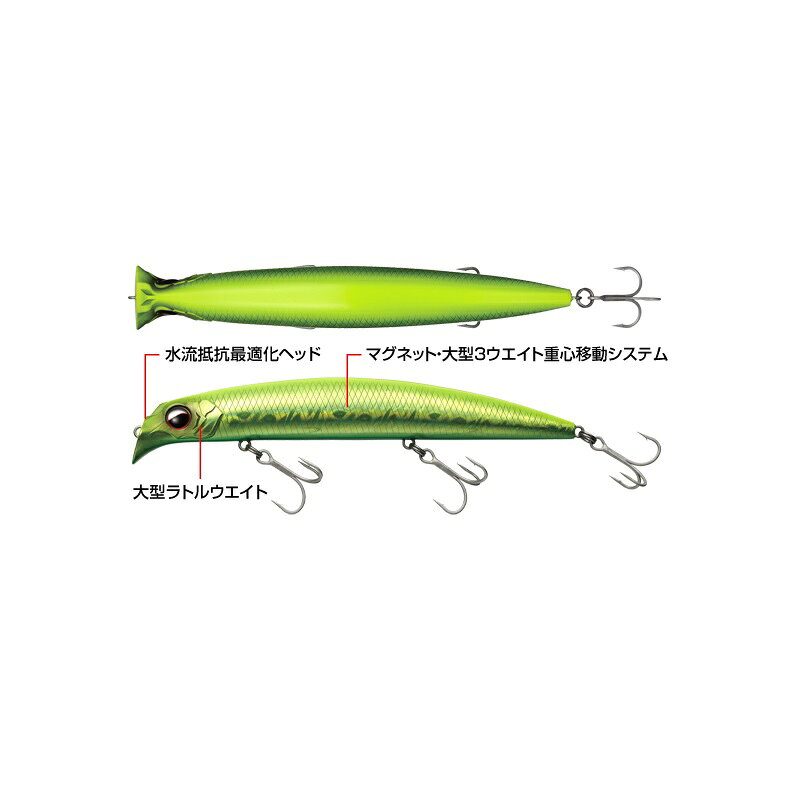 釣具のFTOのエバーグリーン　ストリームデーモン 180　#602 ビッグバイトチャート　【釣具　釣り具】｜アングル3