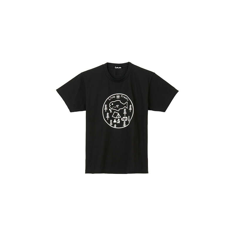 サンライン(Sunline)　SUW-15021T コットンTシャツ M ブラック　　【釣具　釣り具】