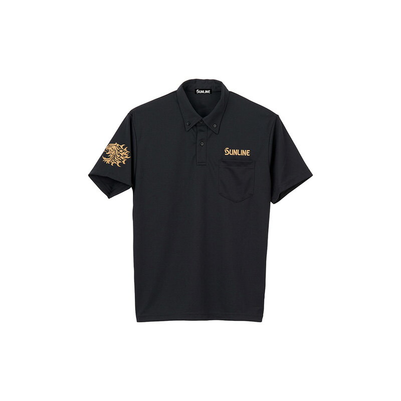 サンライン(Sunline)　SUW-15025DP DRY ポロシャツ M ブラック　　【釣具　釣り具】