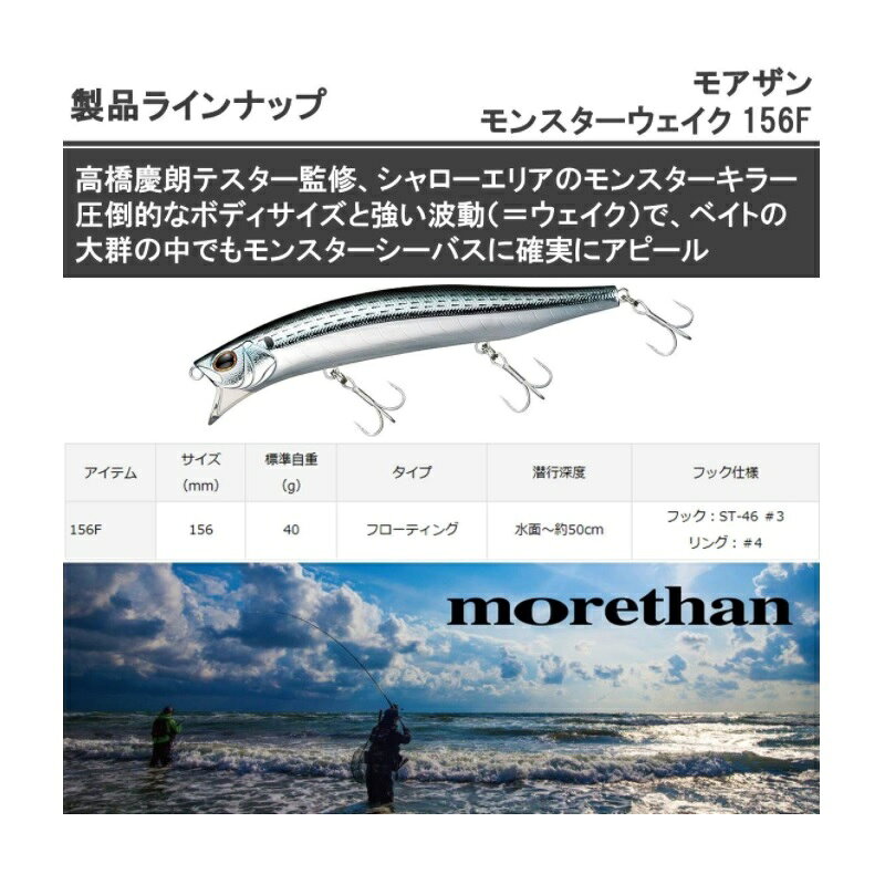モアザン モンスターウェイク156F チャートヘッドイナッ子 の商品画像3枚目