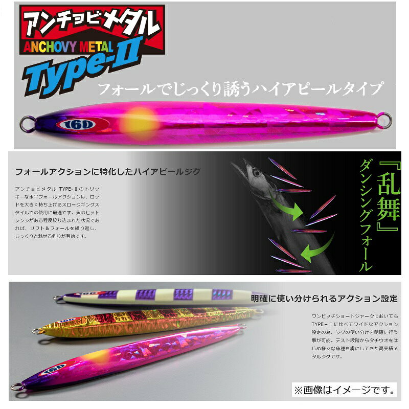アンチョビメタル TYPE-2 100g ストロングピンク/マイクログロー(GLOW) の商品画像2枚目