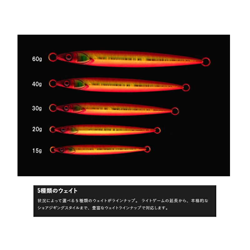 ビッグバッカー ジグ スライドスティック 60g イワシ/マグマウェーブホロ の商品画像3枚目