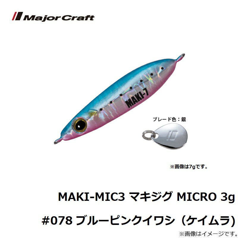 マキジグ マイクロ 3.0g ブルーピンクイワシ(ケイムラ) (3)