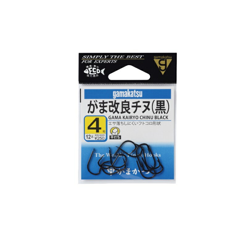 がまかつ　がま改良チヌ 4号 黒　4号
