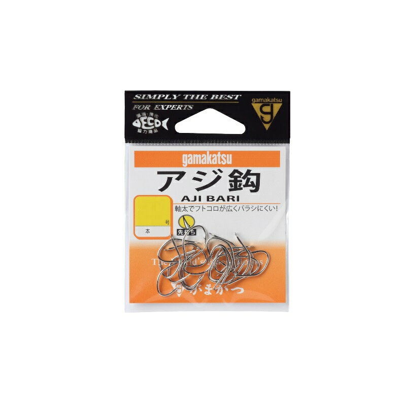 仕様表口切れを防止する先打仕様。Gamakatsuがまかつ　アジ鈎●品名コード：12202●号数：7●入数：18詳細はこちら