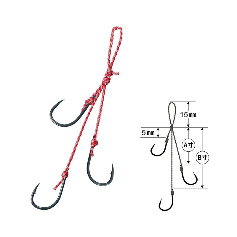 がまかつ　F136 糸付 サーベルポイントファインマスター 3本 M　【釣具　釣り具】 fto-r-10179033 釣具のFTO サンプル画像2