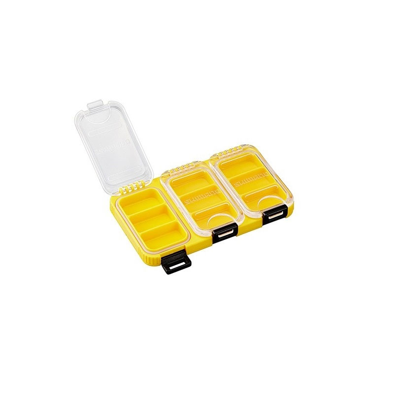 シマノ(Shimano)　CS-003Q スタッフケース 90 イエロー 3コマ / ケース 小物入れ　【釣具　釣り具】