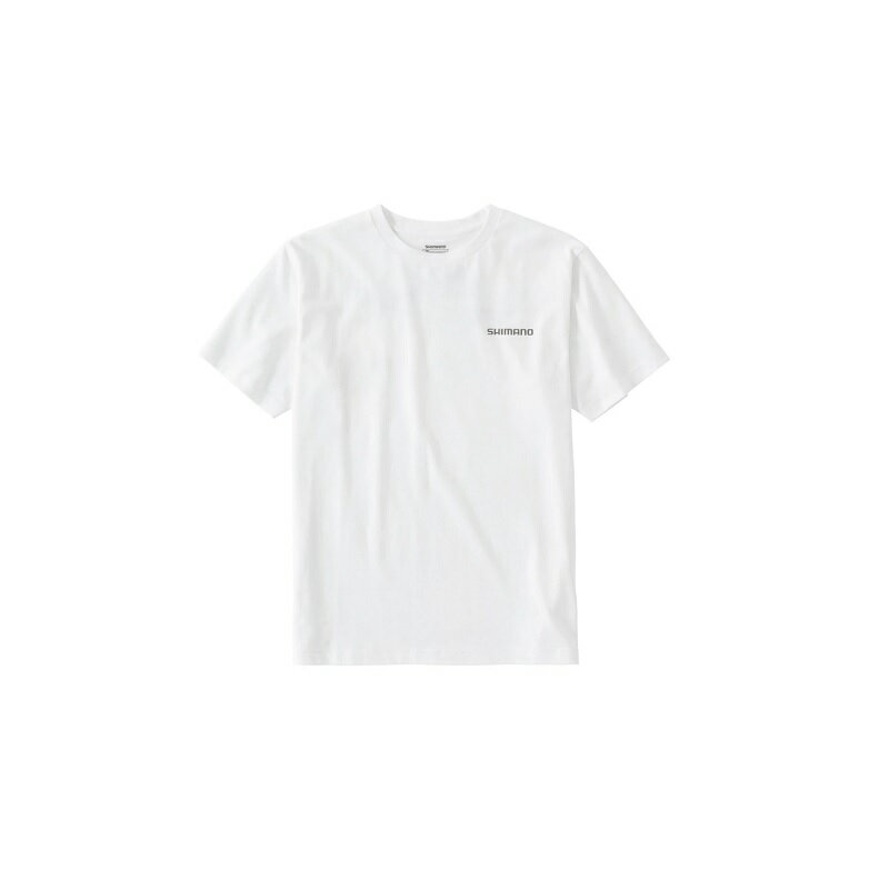 シマノ　SH-003V コットン グラフィック Tシャツ WS ホワイト 【在庫限り特価】【夏物衣料大処分】